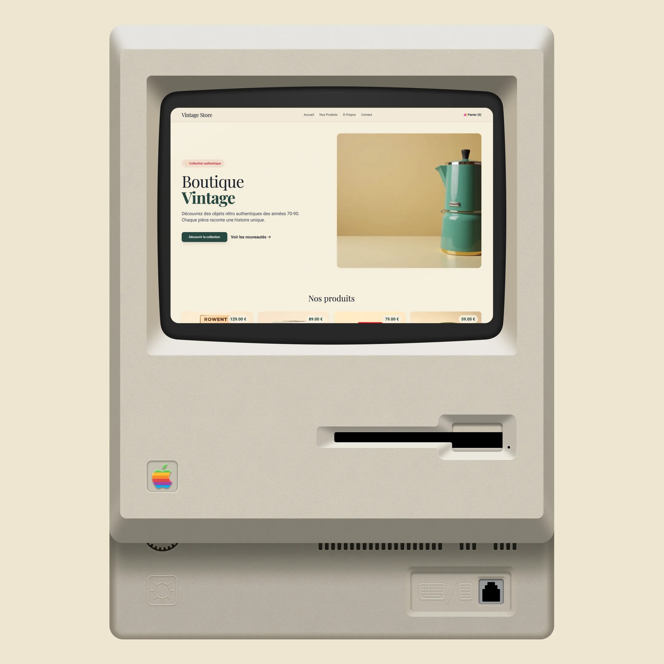 Vintage ecommerce website